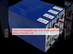 Lithium isi ulang 4pcs 3.2V 105Ah LiFePO4 Baterai Prismatic Cell