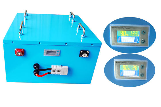 Baterai Buggy Golf Isi Ulang 48V 100Ah, Baterai Lithium Ion Deep Cycle Dengan LCD