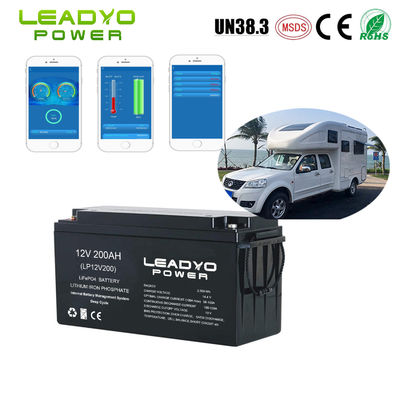 Beli Baterai Isi Ulang IP66 Lithium ion RV 12V 200Ah LiFePO4 Baterai Deep Cycle dengan Aplikasi Cerdas pembuatan online