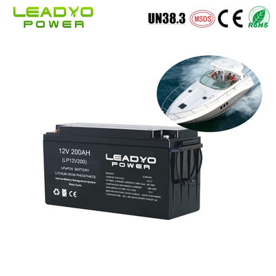 Beli Isi ulang IP66 Lithium ion Marine Battery 12V 200Ah LiFePO4 Deep Cycle Battery dengan Smart App pembuatan online