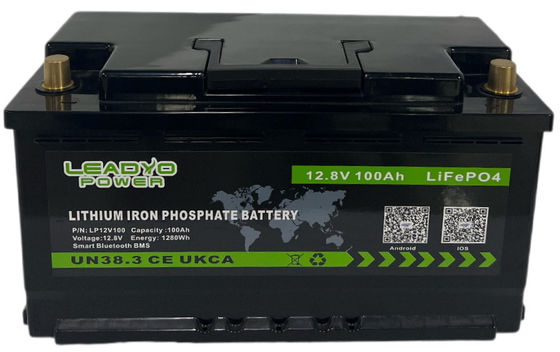 Beli 12V 100AH Deep Cycle Lifepo4 Baterai Dengan Bluetooth / LCD Dukungan Custom pembuatan online
