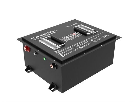 51.2V 50Ah Golf Carts LiFePO4 Baterai 100A BMS 2560Wh Energi Dengan Bluetooth / LCD