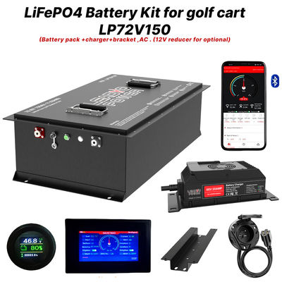 72V 150Ah 76.8V LiFePO4 Golf Cart Baterai Konversi Kit 5 tahun Garansi