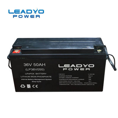 Beli Baterai Forklift 36 Volt yang Disesuaikan Baterai Lithium Ion LFP 50Ah 480X170X240mm pembuatan online