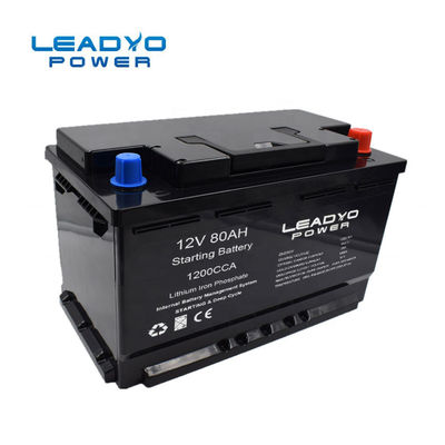Beli Baterai Mobil Lifepo4 12 Volt Lithium Ion Ringan 80ah 1200 Cold Cranking Amp Battery pembuatan online
