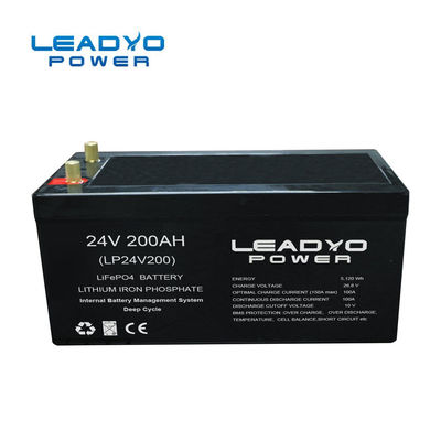 Beli IP66 ABS Case Deep Cycle Baterai Lithium Baterai Lithium Iron Phosphate 24V 200Ah pembuatan online