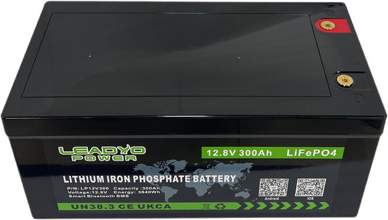 Harga yang pantas Smart Bluetooth 12.8V LiFePO4 Baterai 12V 300Ah Baterai isi ulang dengan casing IP66 ABS on line