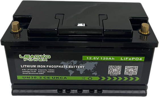 Harga yang pantas Pemanasan Sendiri Baterai Lithium Ion 12V 120Ah LiFePO4 Untuk Sistem RV Caravan motor Solar on line