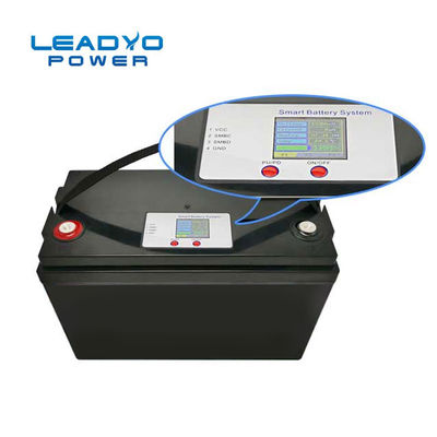 Smart LCD Display Baterai Lithium ion RV Marine 12v 100Ah Deep Cycle Lifepo4 Baterai dengan Monitor Status Baterai