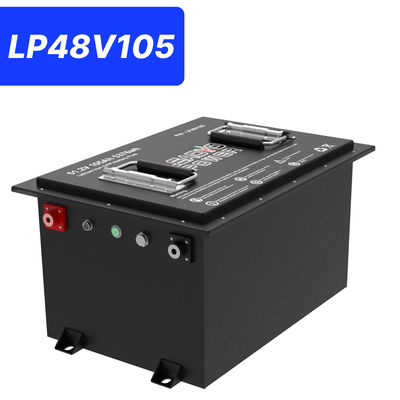 Harga yang pantas 48V 105Ah 51.2V LiFePO4 Golf Cart Baterai, 250A BMS, 4000+ Siklus Lithium Baterai, Max 12.8kW Daya on line
