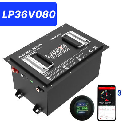 Harga yang pantas 36V 80Ah 150Amp (36.8V) Bluetooth LiFePO4 Lithium Golf Cart Baterai w/h LCD Display & Bluetooth on line
