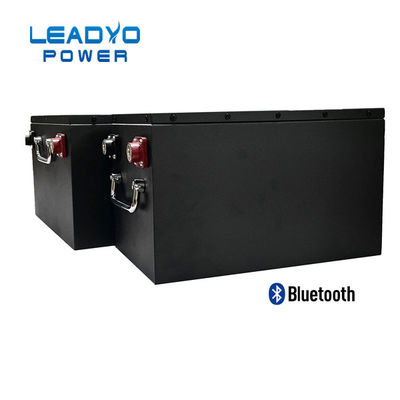 Harga yang pantas Kotak Logam 36V Lithium Golf Cart Battery 100ah Lifepo4 525x234x220mm on line